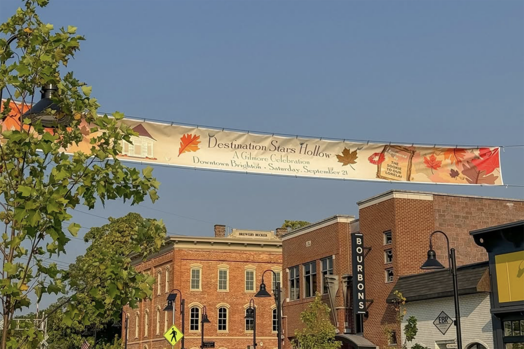 Banner in brighton for Destination Stars Hollow